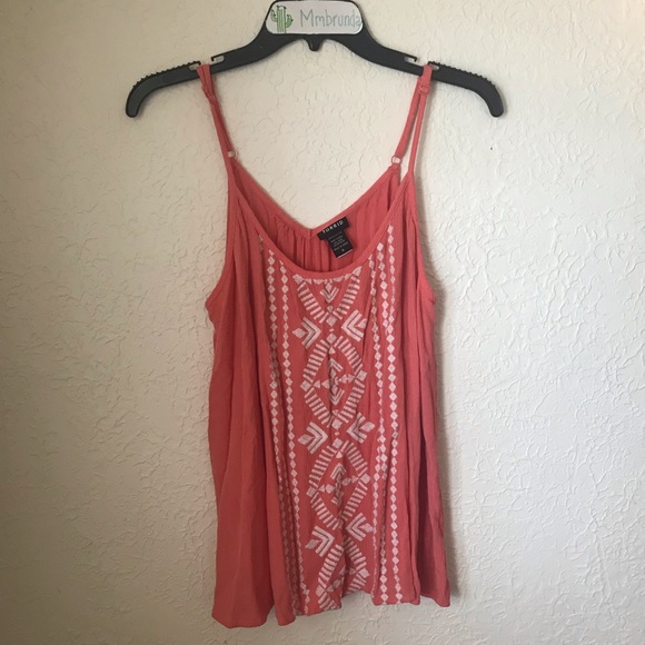 Torrid Pink Embroidered Tank Top - Picture 2 of 8